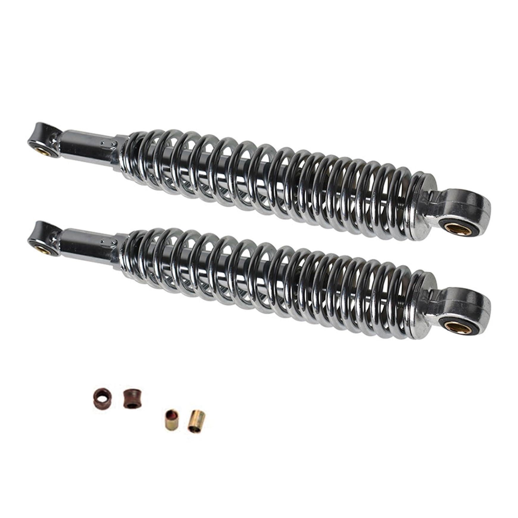 Silscvtt Chrome Eye to Eye Shocks 335mm (13 1/8inch) Replacement for Honda S65 CL CT70 XL75 CL90 CT90 CM90 S90 CM91 CT110 Silver