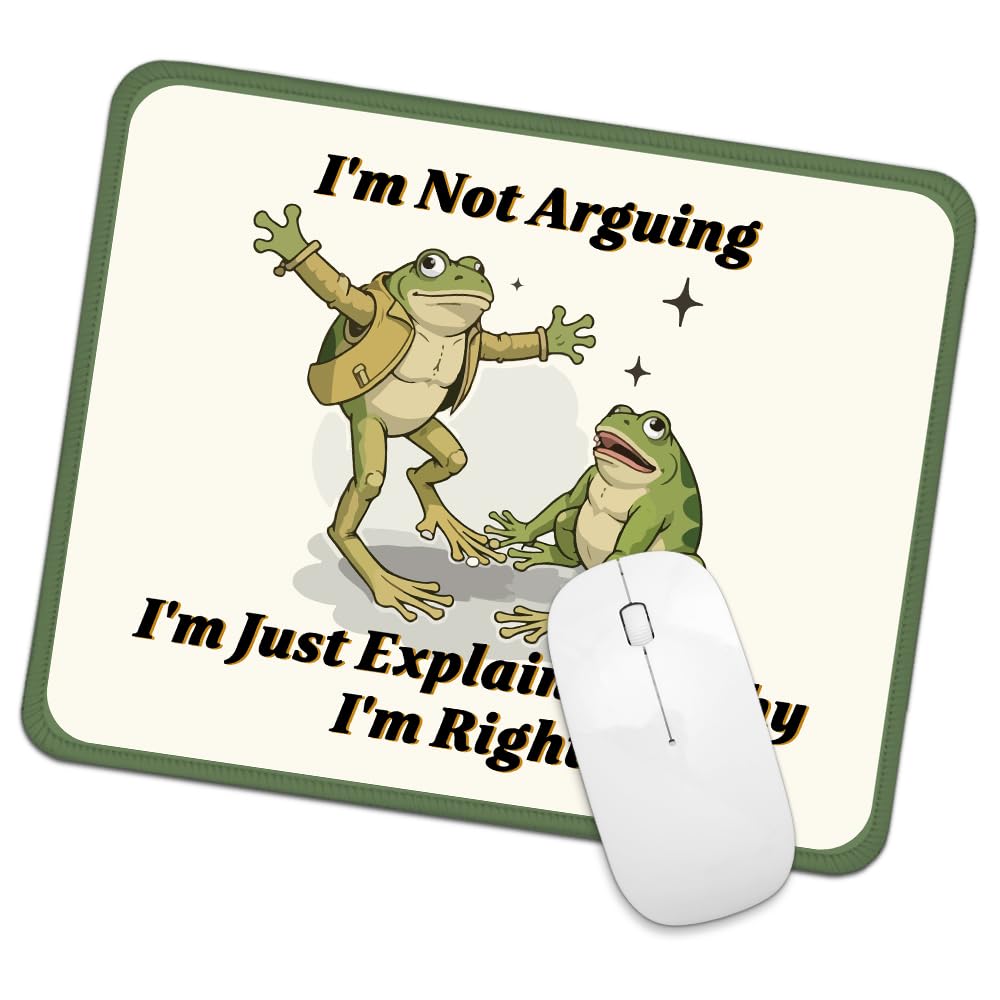 PUVOXHO I'm Not Arguing I'm Just Explaining Square Mouse Pad, Non-Slip Rubber Base Mouse Mat for Office Home Work Game Study, Funny Sarcastic Gifts, Funny Office Mouse Pad for Man Woman Boss Coworker