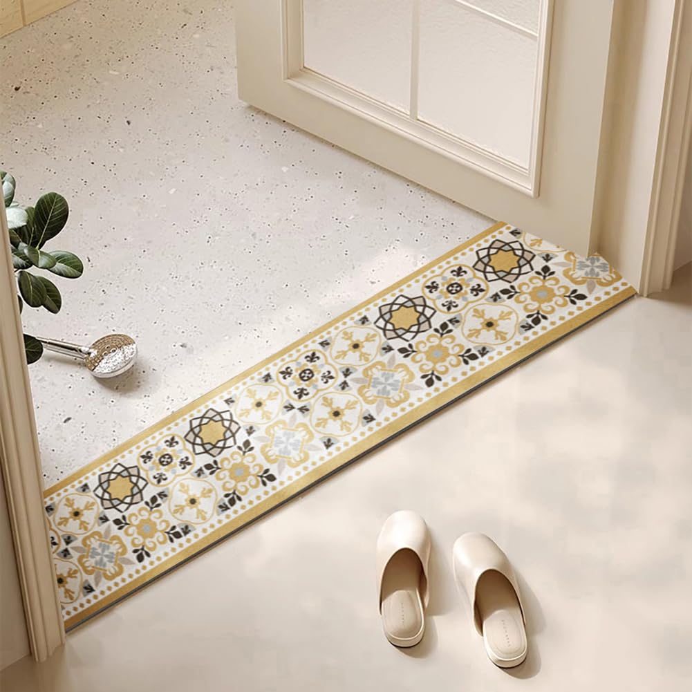 Badvorleger rutschfest Waschbar 50x80cm,Badematte rutschfest,Absorbierender Badezimmerteppich,Schnelltrocknende Badematte,für Dusche,Badewannen und Badezimmer (Bunt C)