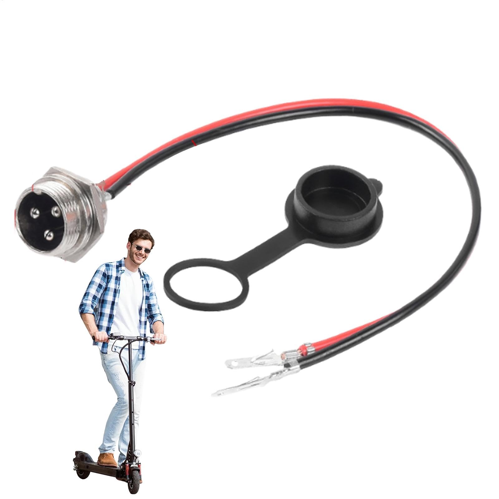 Porta di Ricarica Scooter 3 Pin Connettore Testa Aeronautica