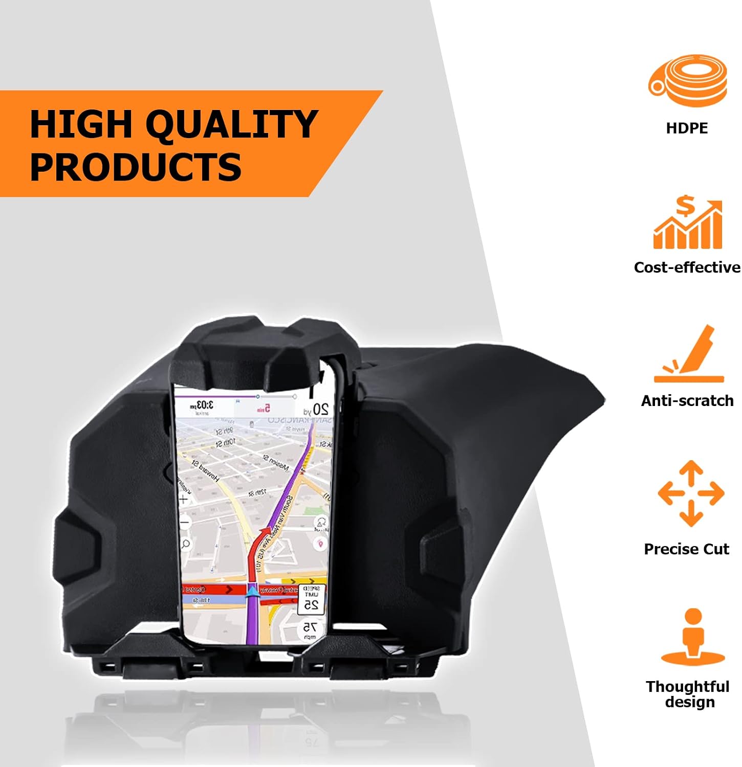 WeiSen X3 Electronic Device Tablet Holder Mounts Phone Brackets Kit with Storage Box Organizer Compatible with Can Am Maverick X3 2017-2024 Replace OEM 715002874