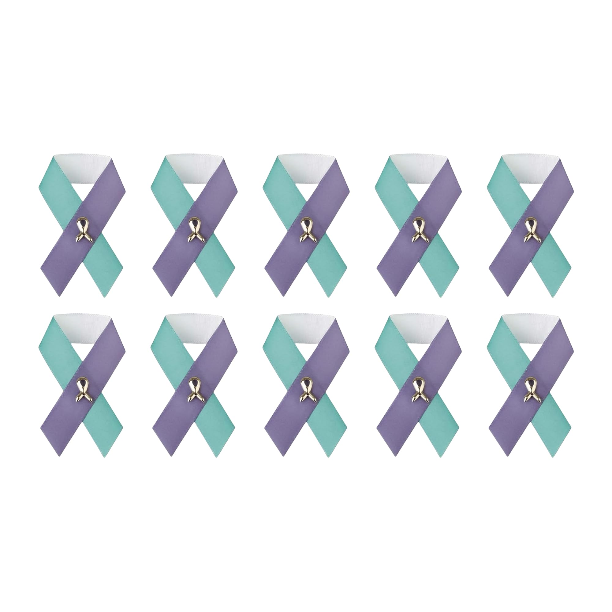 1/2/5/10/25/50/100pcs Satin Awareness Ribbon Pins (Pick your color), for Cancer &amp; Disease Awareness, Bulk Quantities for Fundraising, Events, Gift Giving