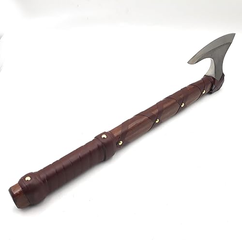 Miniatura 3 de Ancilla Hacha vikinga Prop - Ragnar barbudo Lothbrok Axe para cosplay vikingo, Halloween, caza y campamento