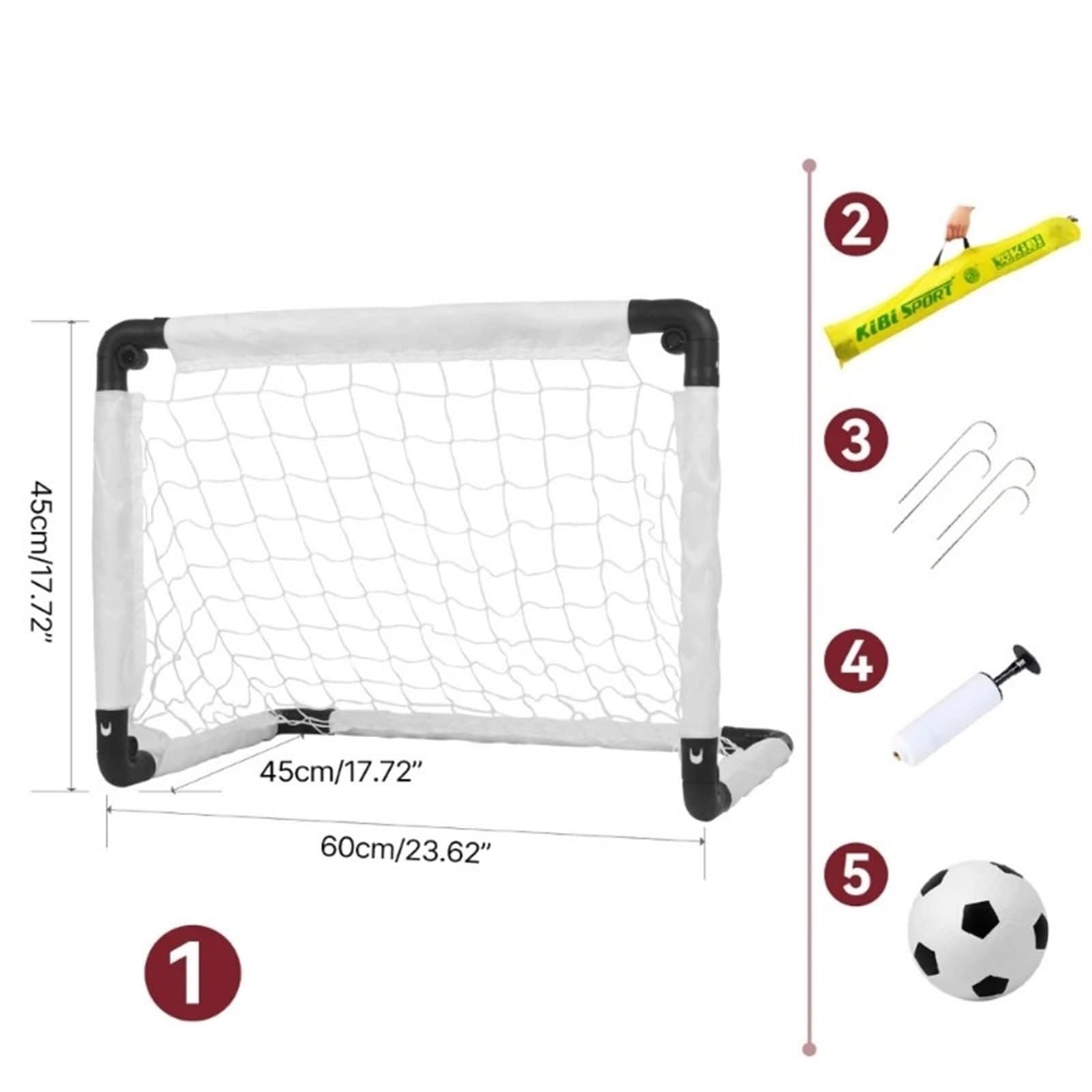 Porta da calcio pieghevole Porte da calcio pieghevoli portatili for bambini Rete leggera for palloni for che si allenano e giocano in famiglia
