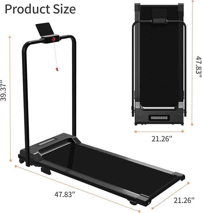 Caminadora Plegable Manual 2.5 hp Negra miniatura 7