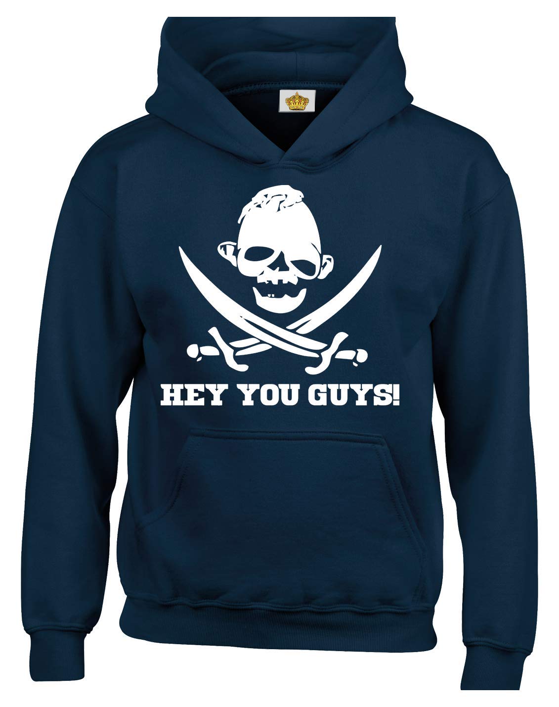 Crown Designs Men's Navy Hey You Guys Comedy Movie Film Inspired Gift Unisex Hoodies For Wo & Teenagers - /Medium