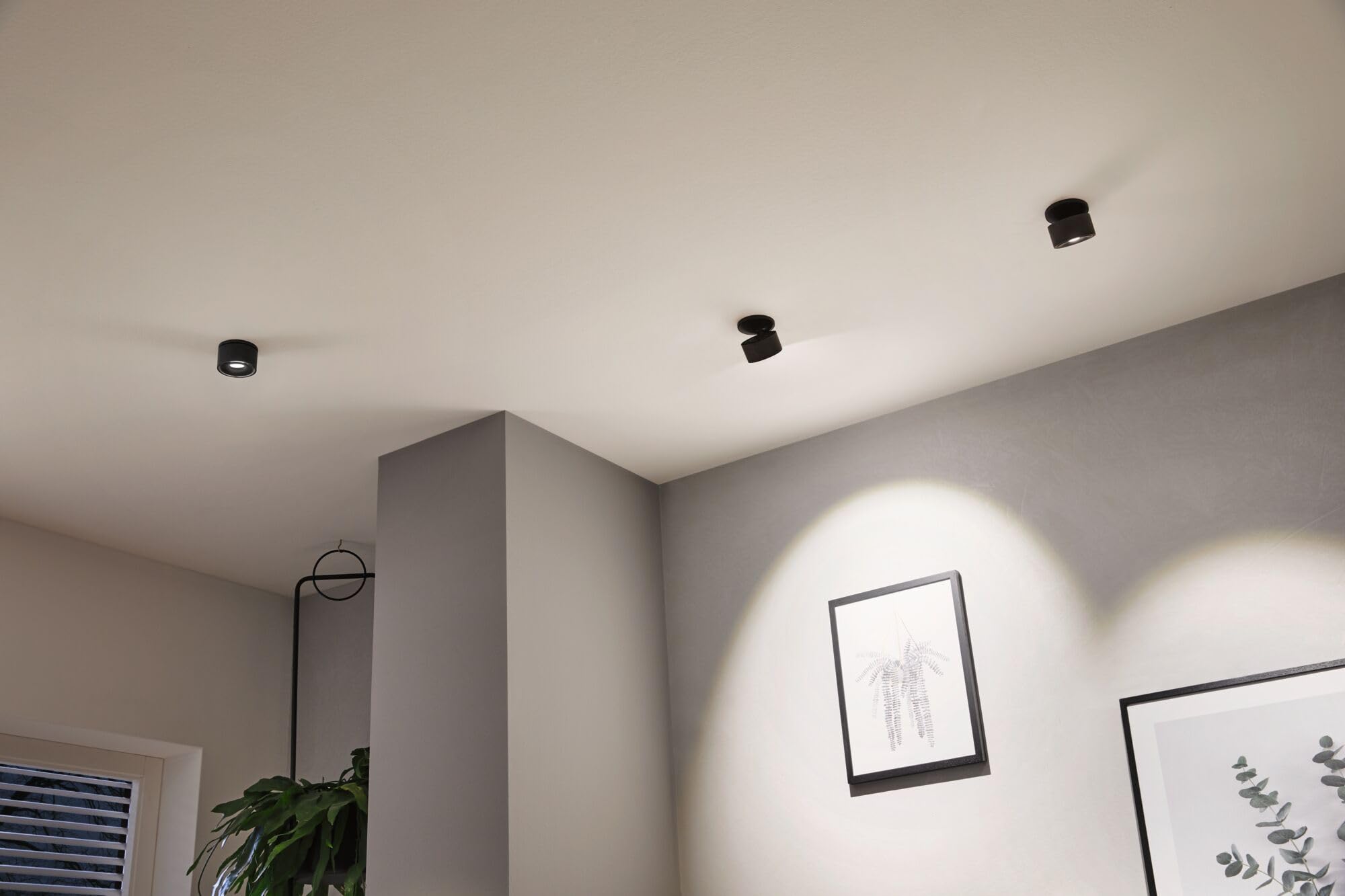Paulmann 93370 Spot encastré LED Spircle 78 mm avec 1 ampoule de 8,0 W blanc chaud noir mat aluminium Système d'éclairage 3000 K