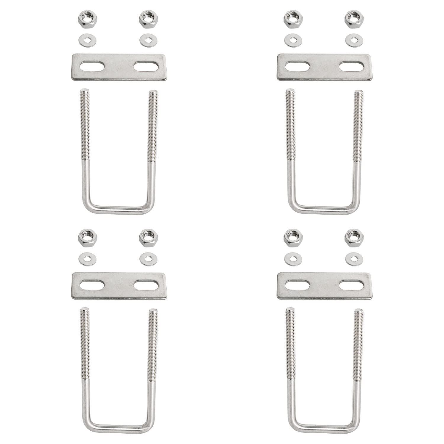 PATIKIL U-Bügel M8x76mm Edelstahl - 2er Set Für Boot & Anhänger