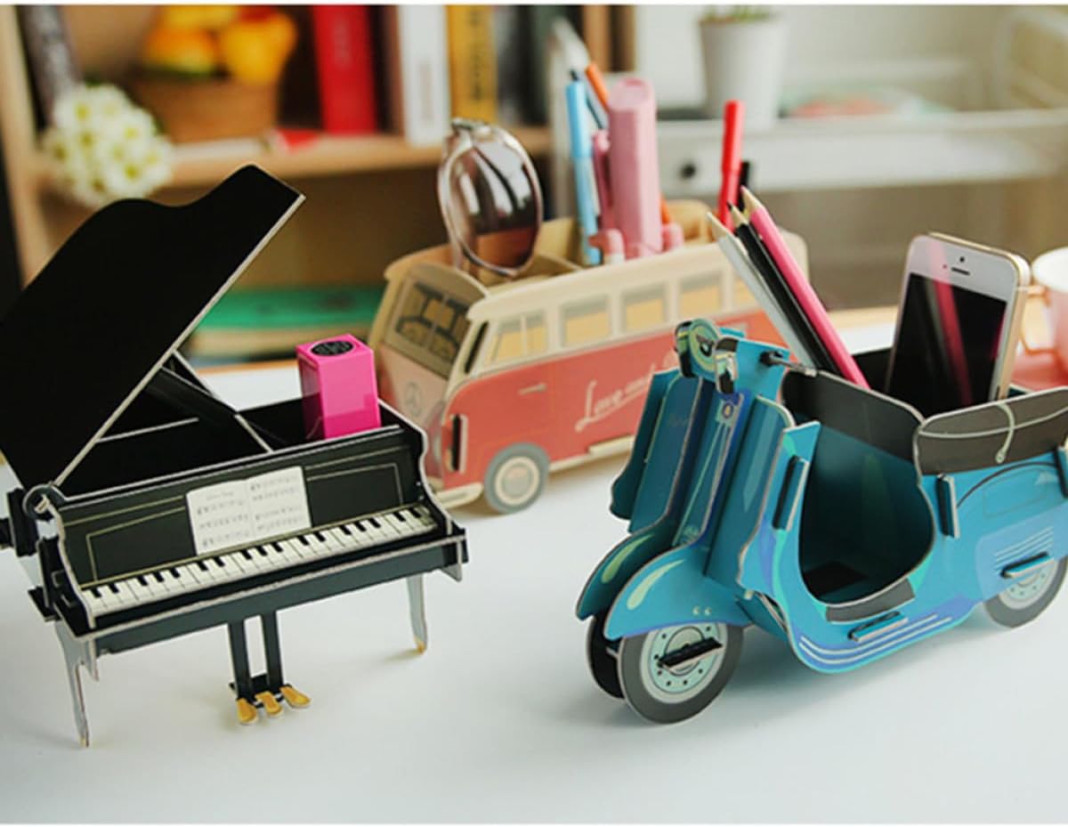 UKCOCO Paper Penholder for Desktop Organization Decorative Storage Box DIY image 3