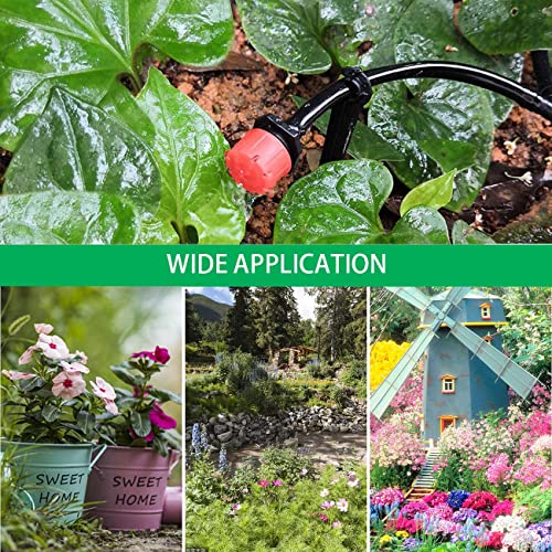 HUAZIZ Sistema de Riego por Goteo,50M Sistema de Riego Jardín, Kit de Riego por Goteo por Bricolaje para Jardín Micro,Ajustable Boquilla Aspersor Pulverizador, Riego automatico, Jardin, Invernadero - imagen 7