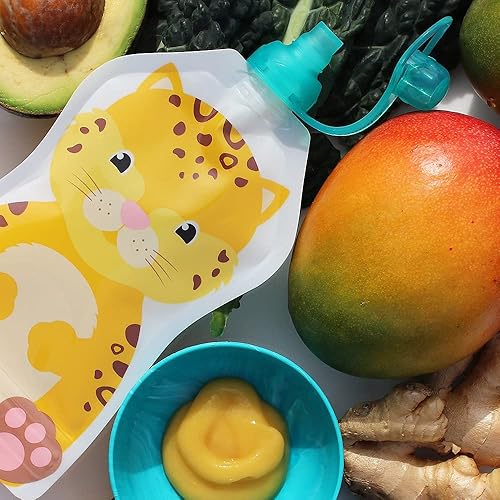 Miniatura 6 de ChooMee SoftSip - Parte superior de bolsa de alimentos destete LED para bebé válvula de control de flujo sin derrames protege la boca de los niños