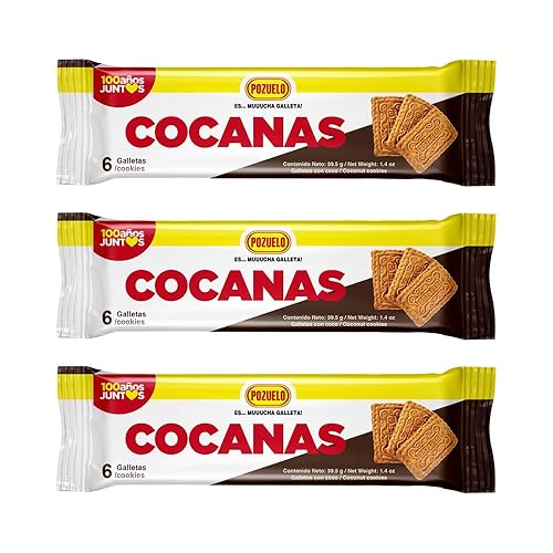 Pozuelo Galletas de Cocanas  Galletas de coco  Frescas y crujientes  Gran postre  5.89 onzas (paquete de 3)