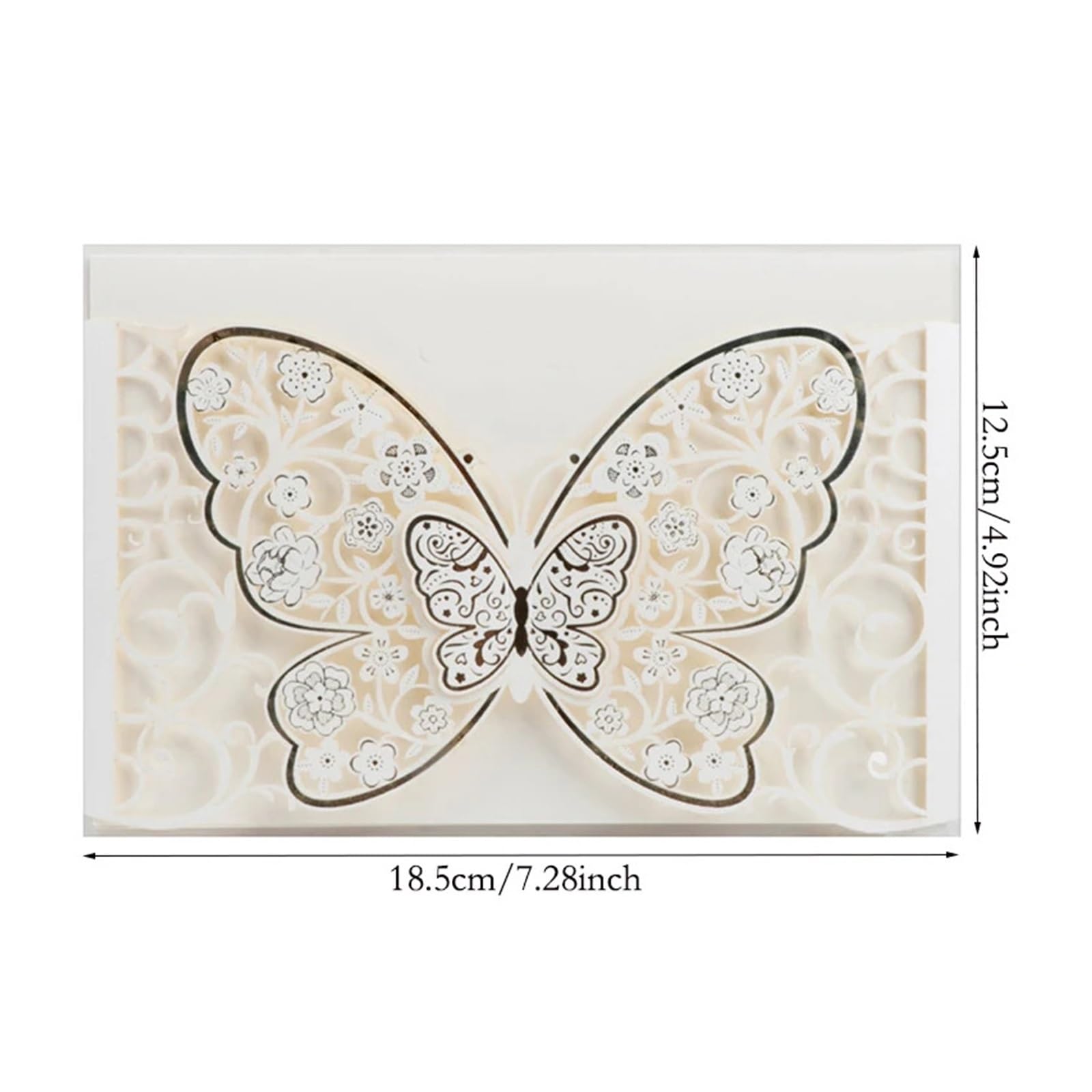 Biglietto di invito a Nozze 50 Pezzi Farfalla Laser Cut invito Matrimonio Biglietti di Auguri aziendali Fidanzamento Matrimonio Decorazione Festa Forniture(Red)