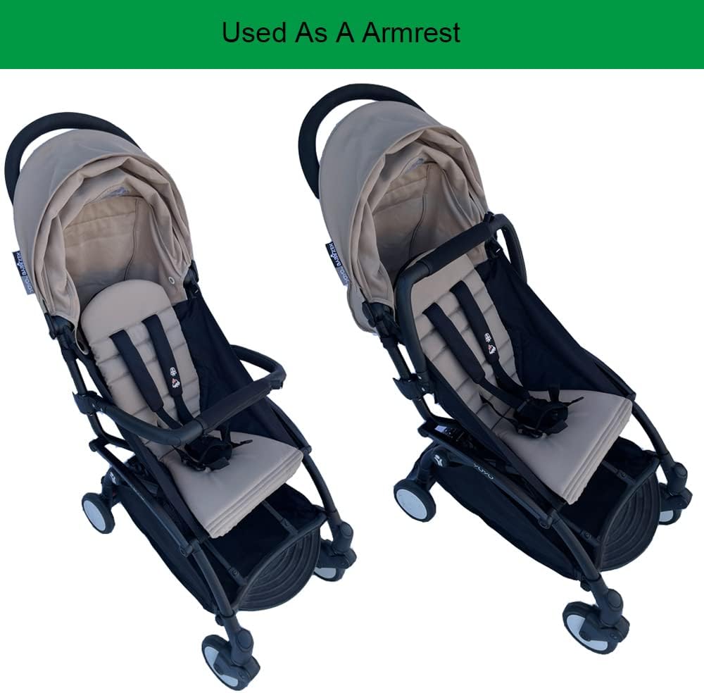 NW Baby Stroller Accessories Armrest, Dinner Plate with Cup Holder Child Snack Tray for Babyzen YOYOYOYO Plus Strollers Without adjusbtle botthon