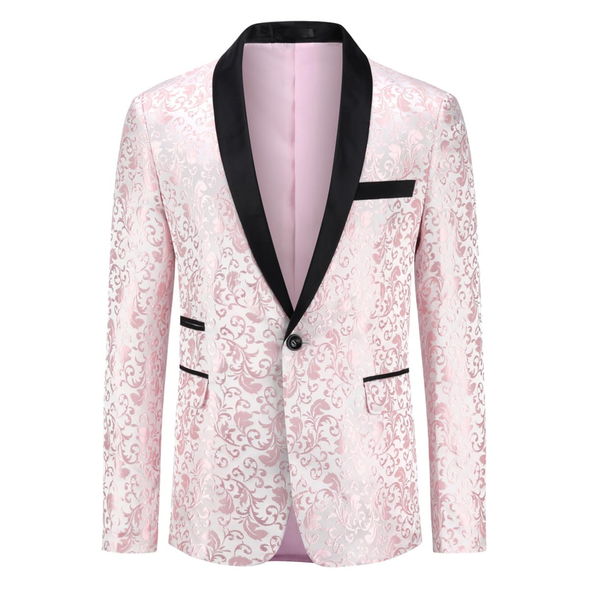 Allthemen Sakko Herren Slim Fit Jacquard Bunte Sakko Casual Blazer Glitzer Smokingjacke Anzugjacke für Hochzeit
