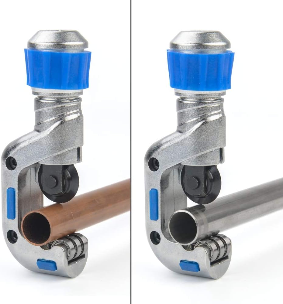 iCrimp Tubing Cutter, 3/16-inch to 1-1/4-inch Tube Cutter, for Copper,Stainless Steel Tubes with 2 Pack Replacement Blades - - 