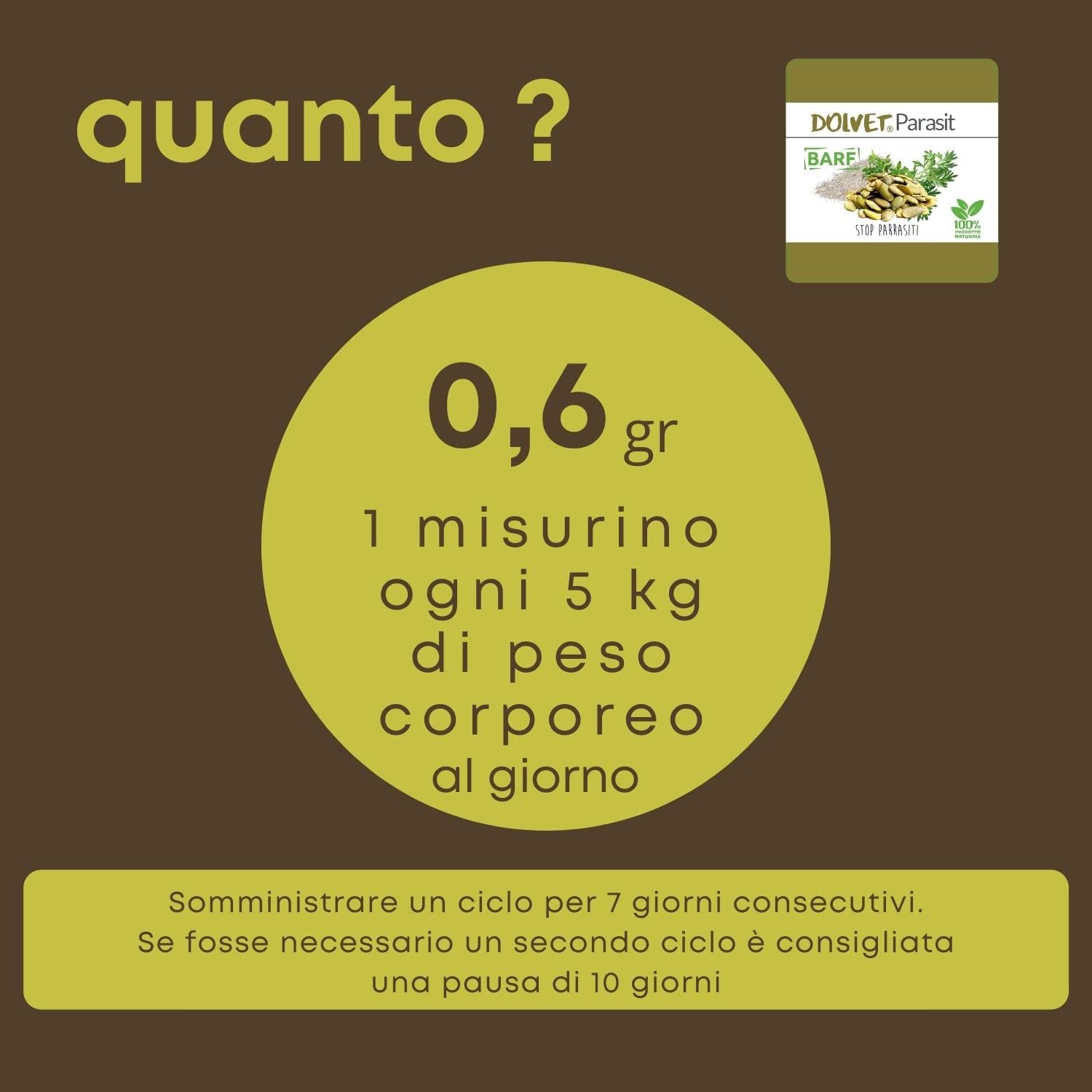 Dolvet Parasit Vermifugo per Cani e Gatti 70 grammi, Formulazione naturale sverminante, Combatte i Parassiti e Vermi dell'Intestino - Linea BARF