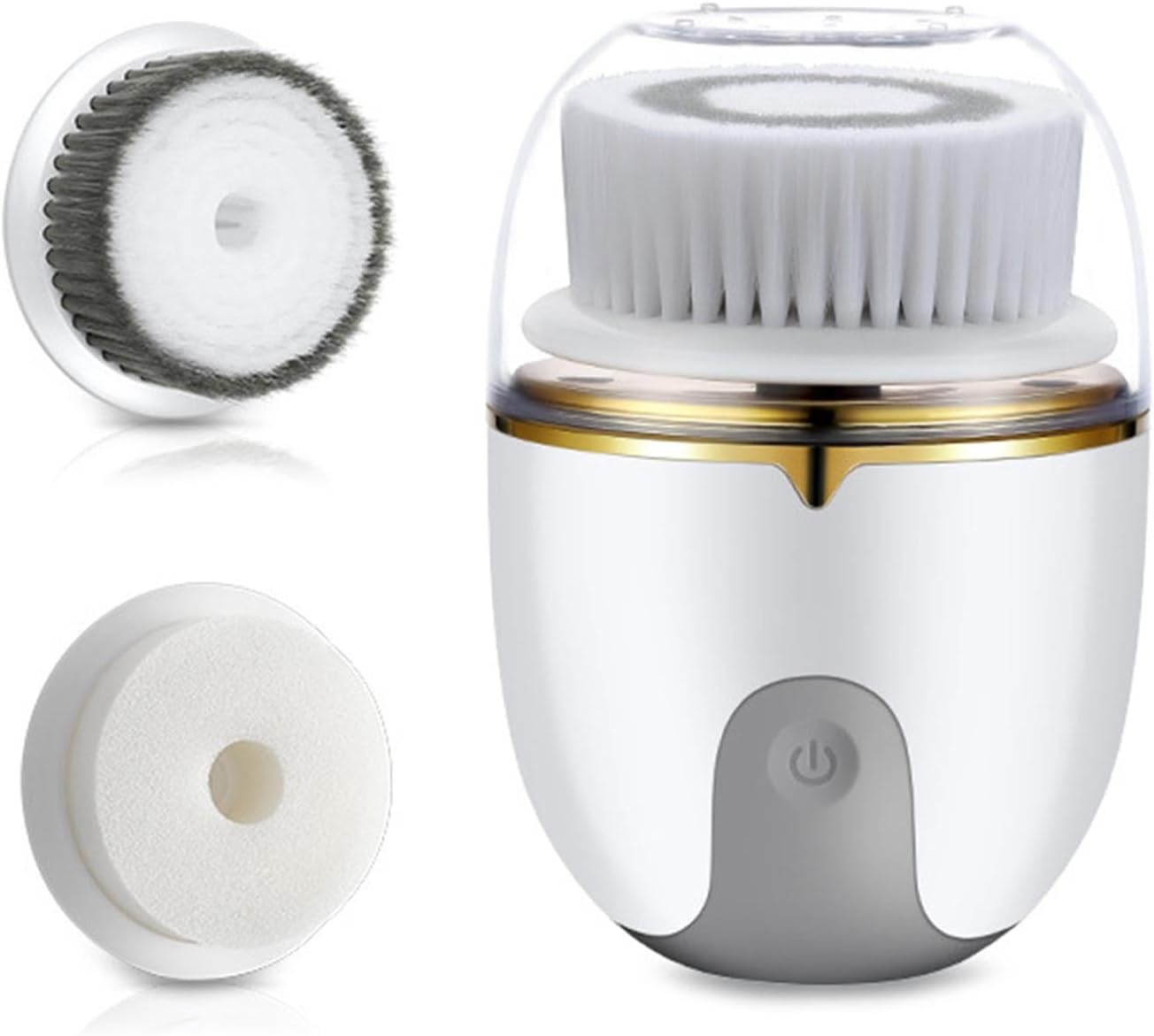 Gezichtsreinigingsborstel, gezichtsschrobbel, dieptereinigingsborstel, spinschrobborstels met waterdichte spinscrub-technologie, dieptereinigingsborstel voor mannen en vrouwen (1 stuk)