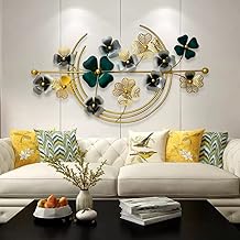 ZOVE Metal Flower Wall Art Iron Wall Hanging Home Decoration Perfect for Living Room/Hotel/Restaurant/Bedroom/Drawing Room (Color : Multi) (Size: 43 x 24 INCH)