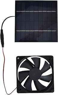 Solar Powered Exhaust Fan 10W, Solar Panel Fan Kit, Single Fan for Chicken Coops Greenhouses Sheds, Solar Ventilation Fan with High Efficiency Solar Panel for Pet Houses