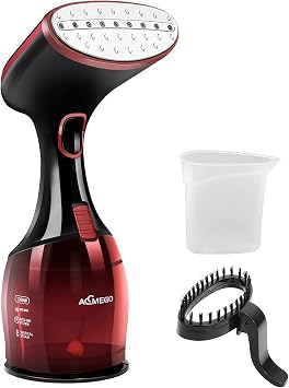 AEMEGO Handheld Clothes Steamer | 2-in-1 Fabric Wrinkle Remover - Travel & Portable Garment Steamer, 300ml Water Tank, 30s Heat-up, 15 mins Continuous Steam