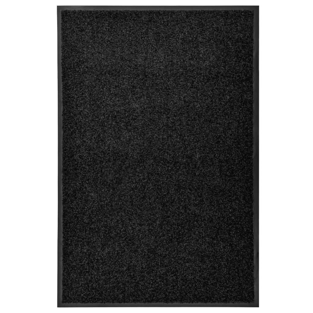 Paillasson d'entrée lavable en polyamide noir de haute qualité