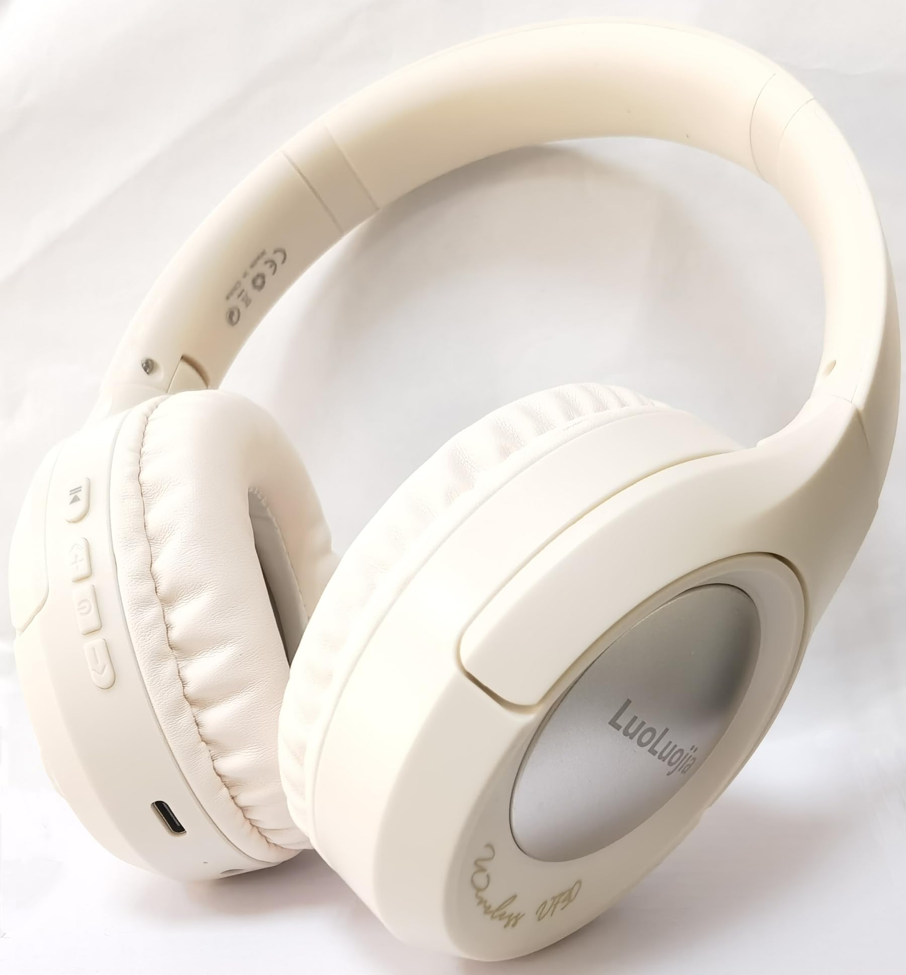 LuoLuojia Wireless Headphones, HiFi Stereo, Foldable, Lightweight, Bluetooth, 40MM Speaker, 50H Playtime, EQ Modes, Built-in Microphone, Memory Sponge Earmuffs-image-4
