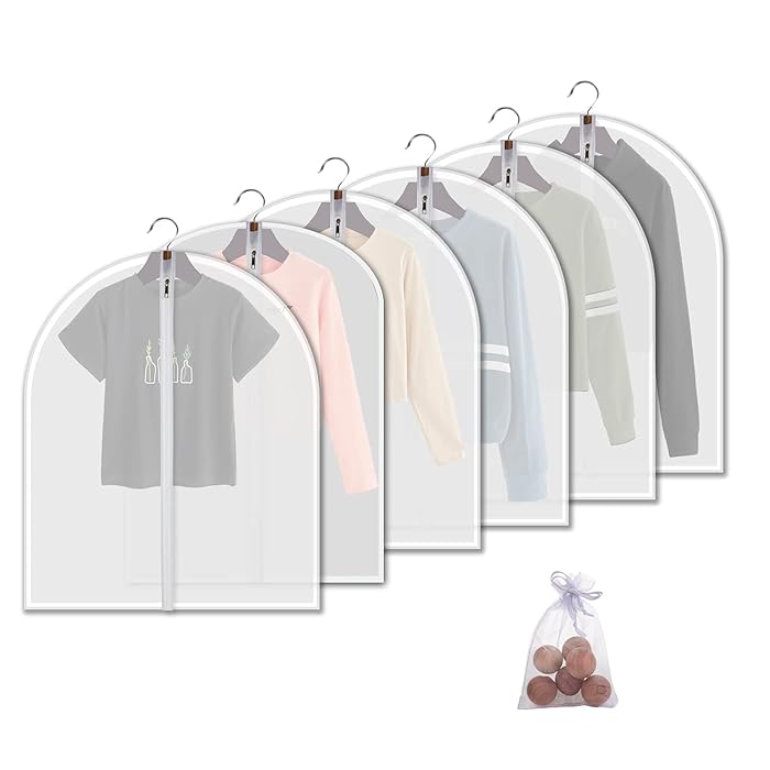 Buy Plastic Garment Bags Clothes Protectors for Closet Hanging Garment