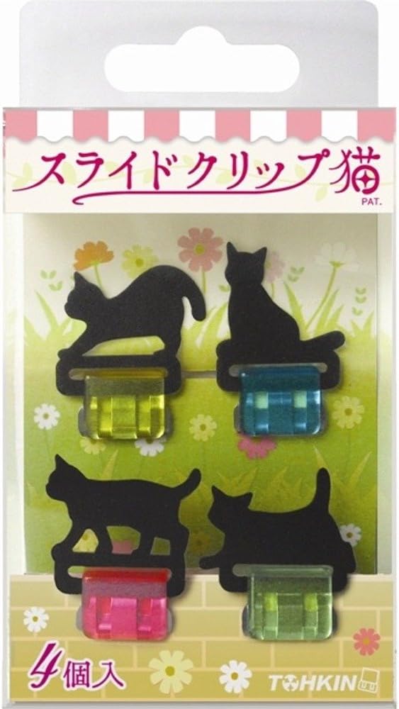 Tokin Corporation slide clip cat clear 4 pieces x12P