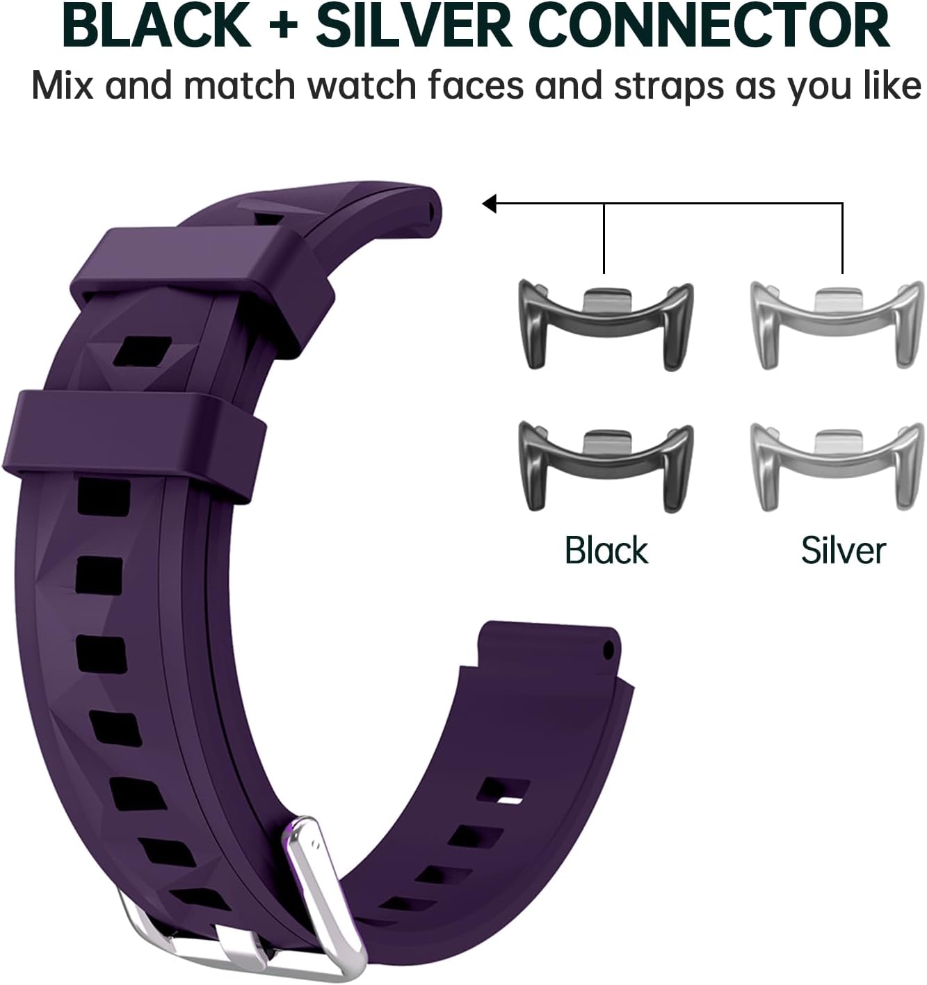 Silicone Bracelet Compatible with Xiaomi Smart Band 10/9/8, Waterproof Soft Watch Strap for Xiaomi Smart Band 10/9/8 for Smartwatch image 5