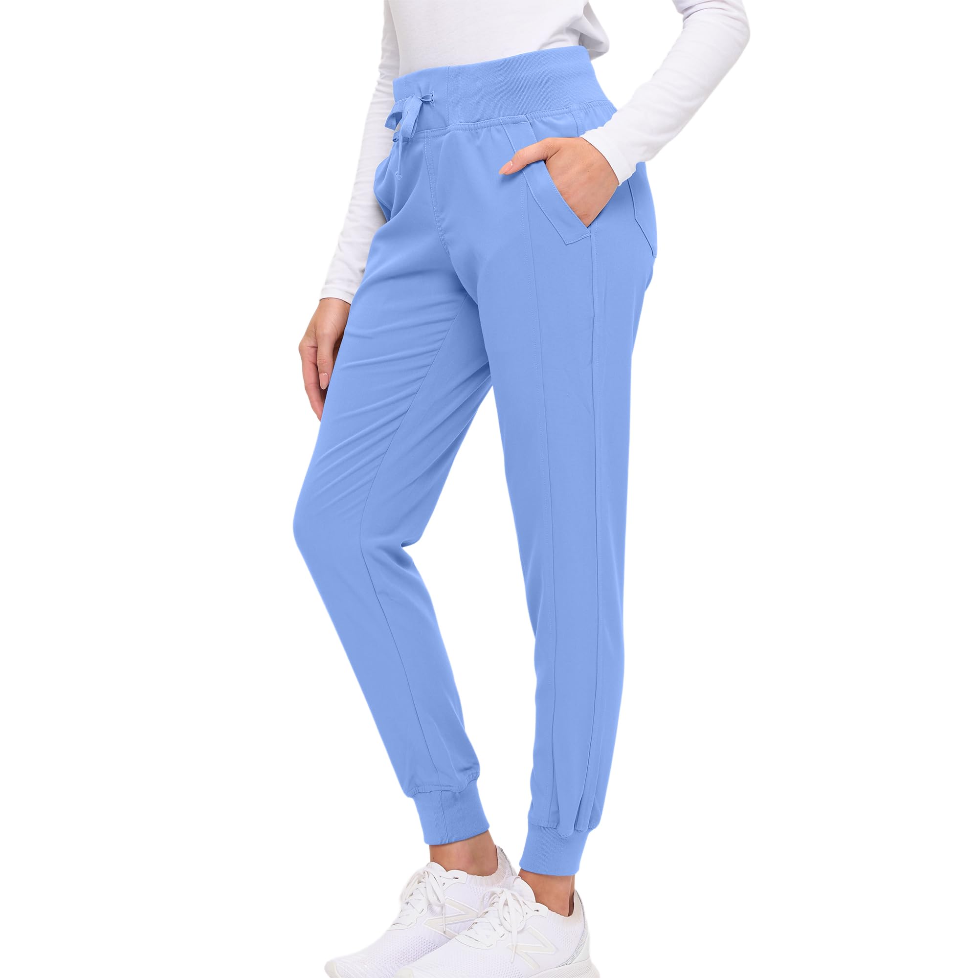 Women’s Soft Stretch Jogger Scrub Pants – Ultra Comfortable, Flexible Medical Uniform Pants