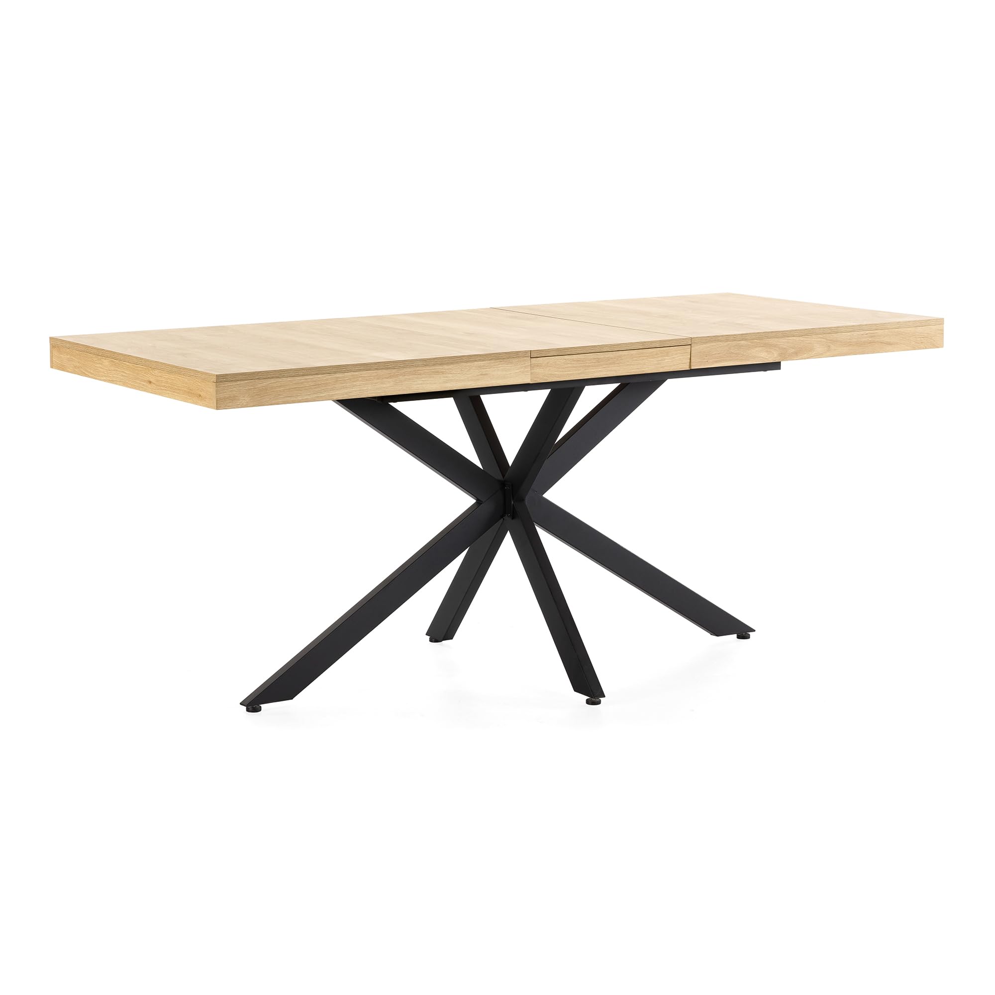 HOMN LIVING Tavolo da Pranzo allungabile Genova Effetto Rovere, 140-180 cm (Lunghezza), 80 cm (profondità), 75 cm (Altezza)