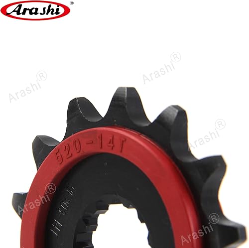 Miniatura 4 de Arashi Piñón delantero para Yamaha YZF R25 2015-2018 / MT03 MT-03 2016-2020 / YZF-R3 2015-2021 / FZ400 1997 piezas de motocicleta 14T 520 paso de