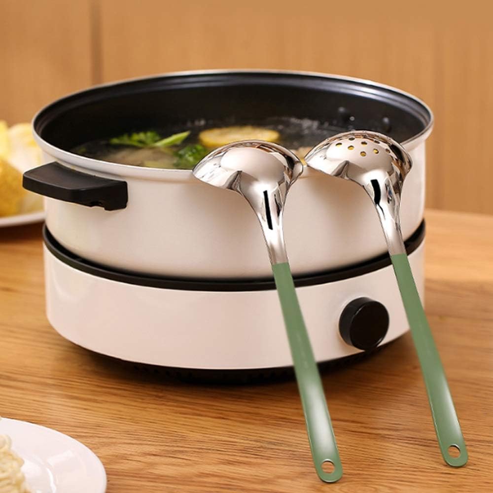 Soup Spoon Large Household Hot Pot Colander Stainless Steel Porridge Long Handle Kitchen