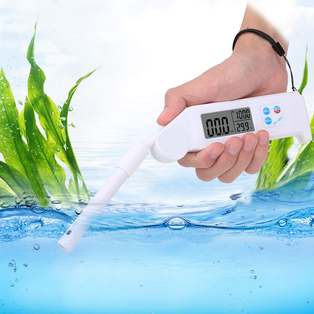 Ejoyous Miernik Zasolenia Składany Tester ABS z Wyświetlaczem LCD 0 do 42 Ppt Tester Ciężaru Właściwego i Temperatury od 32 do 122°F Laboratoryjnego Testowania Wody w Akwarium w Basenie