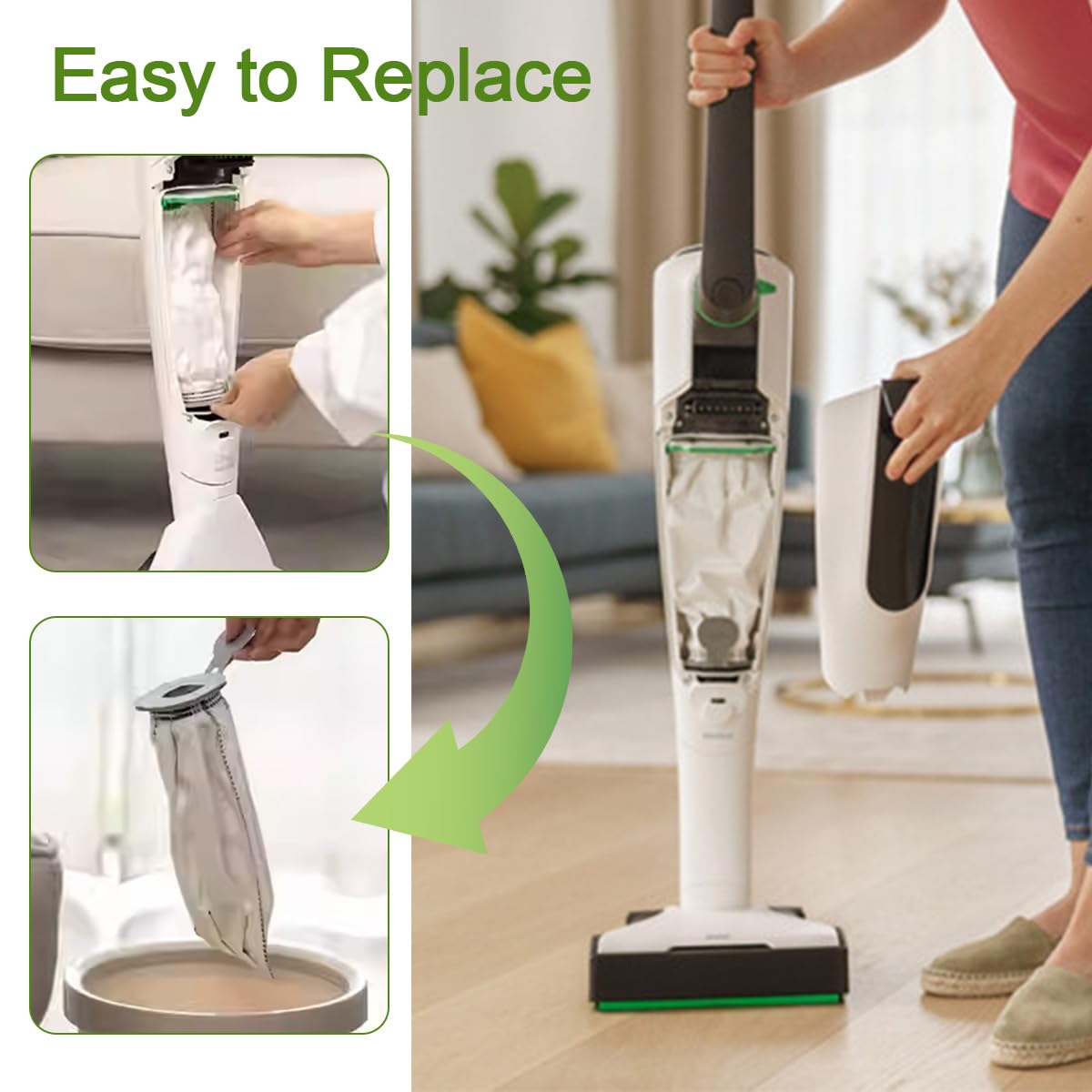 Sacchetti Folletto Vk7 Kit 12 Sacchetti Per Aspirapolvere Vorwerk Folletto VK7 FP7, Sacchetti Filtro Per Aspirapolvere Vorwerk Senza Filo, Sacchetti Polvere Di Ricambio A 5 Folletto Vk7s