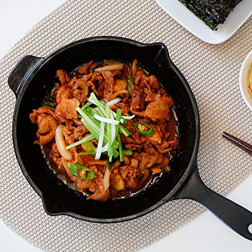 Moosse Premium Enameled Cast Iron Skillet Pan For Induction Cooktop, Stove, Oven, Made In Korea, No Seasoning Required, 9.4” (24 Cm) #TOP6