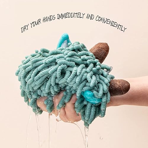 Vista 11 de Juego de toallas de mano para baño, toalla de mano colgante de felpilla de microfibra, absorbente, suave, pequeña toalla de baño con lazo