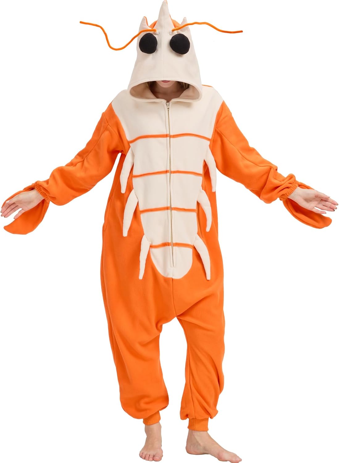 Adult Sea Creatures Onesie Lobster, Crab, Shrimp, Seahorse, Turtle Halloween Costume Unisex Animal Cosplay Pajamas