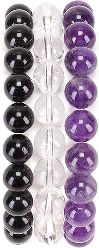 Colección Cherry Tree - Pulseras de cuentas de gemas para mujeres y hombres, tamaños pequeños, medianos y grandes, cuentas redondas de 8 mm