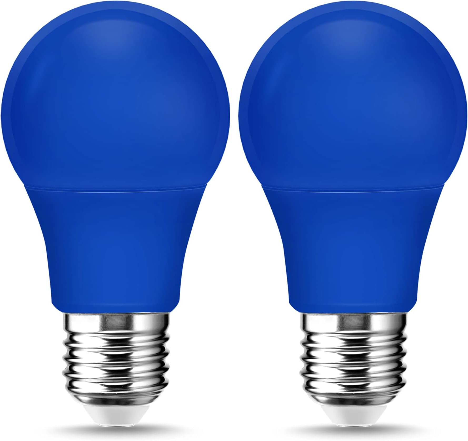 EvaStary 2 Pack A19 LED Blue Bulb, 9W (60W Equivalent), E26 Base, for Porch, Home, Party, Holiday, Halloween Christmas Decor