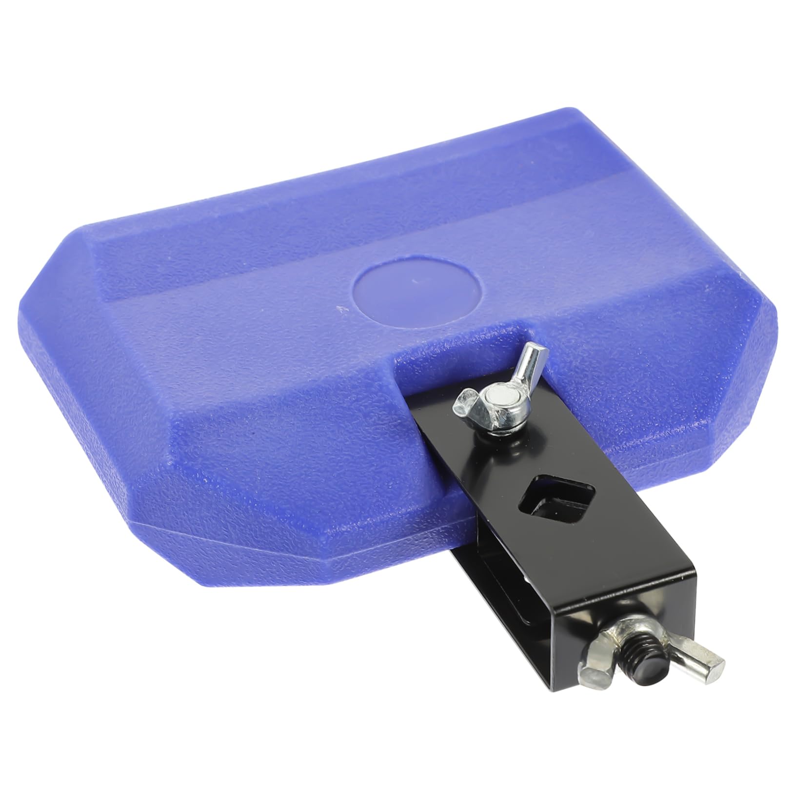 SECFOU Accesorio para Batería de Percusión Bloque Templo Azul, Plástico y Abrazadera Metálica, Sonido Nítido, Ligero y Portátil para Músicos, Compatible Soportes de Cencerro, Adecuado