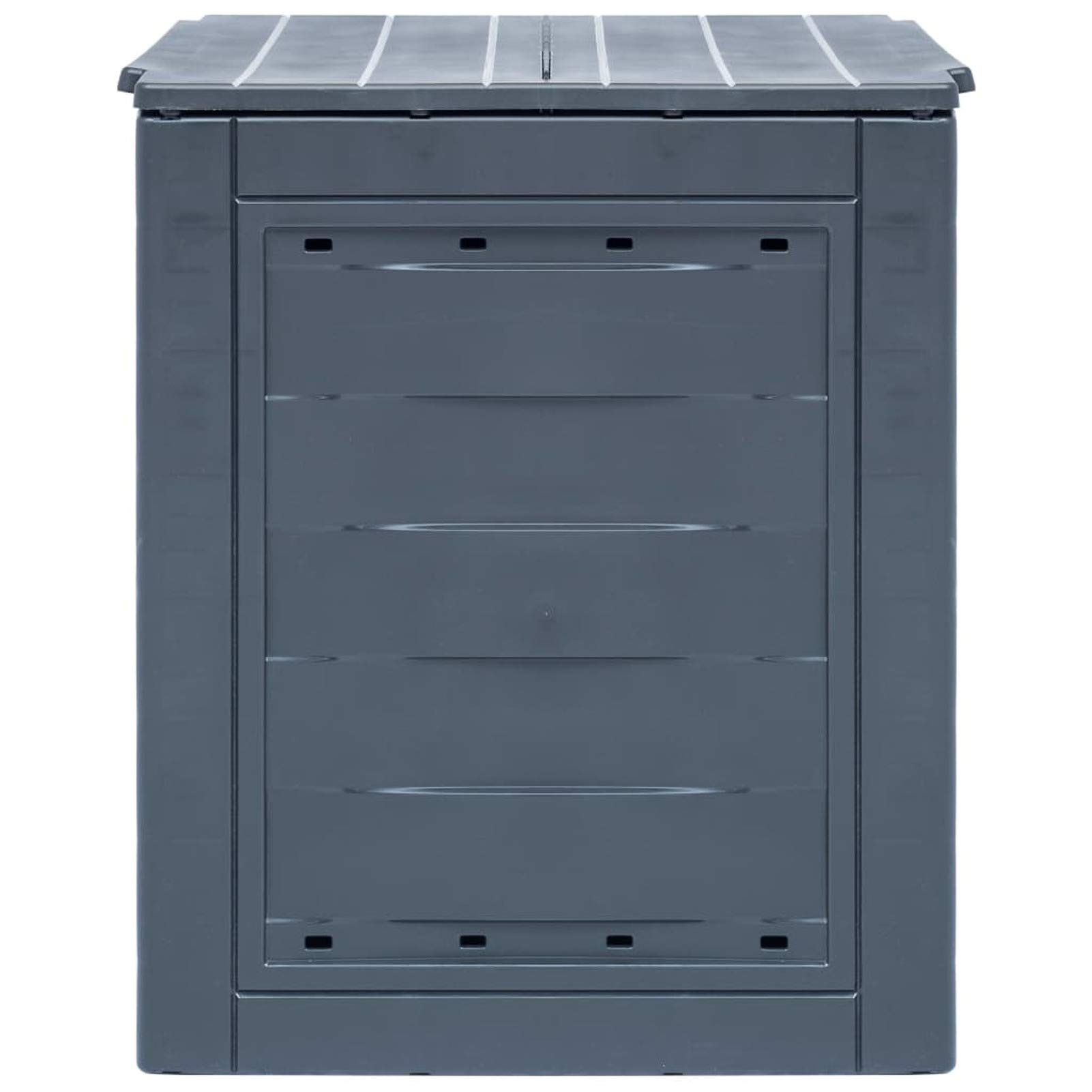ARKEM Compostiera Domestica, Compostiera da Giardino e da Balcone, Bidone per Compost Girevole,Compostiere per Giardino 2 pz Grigio 60x60x73 cm 520 L