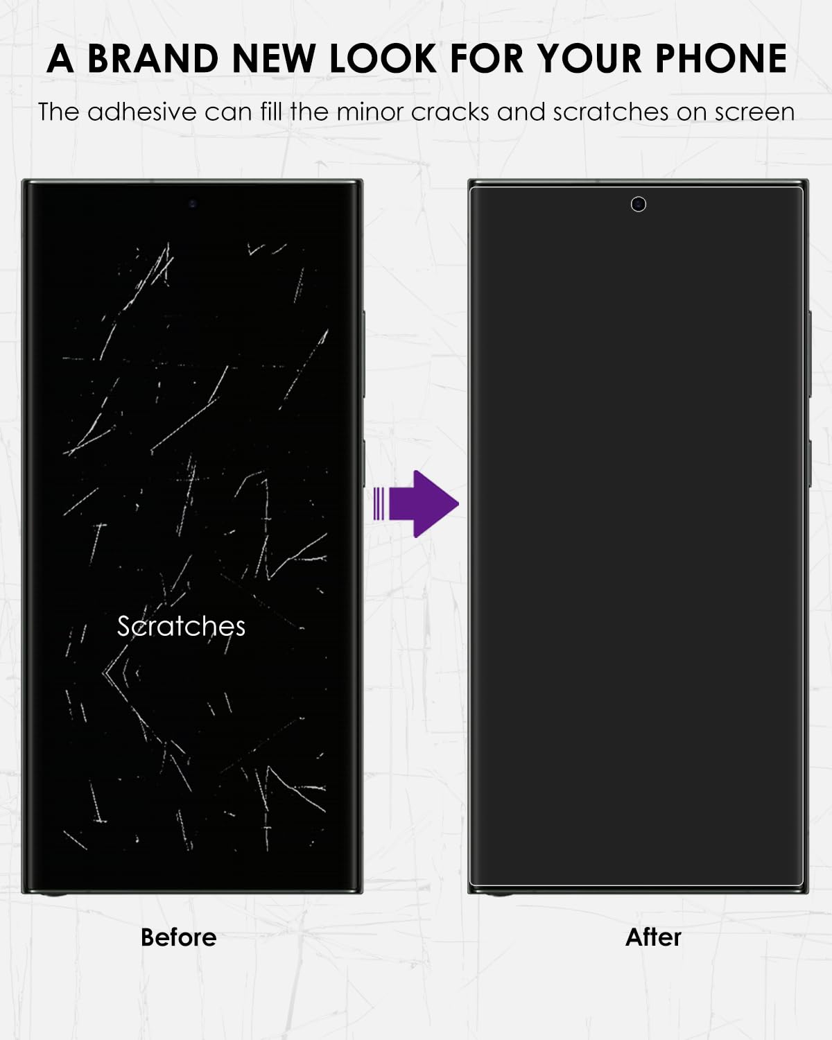 Matt Schutzfolie für Galaxy S23 Ultra - 3 Pack, Panzerglas UV Set, Anti-Glare, Anti-Fingerabdruck, Soft Touch, 9H Kante zu Kante Schutz, Fingerpint-ID Unterstützung