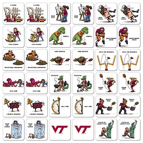 Image of YouTheFan NCAA Officially-Licensed Memory Match Game - Humorous, Team-Specific, Original Hand-Drawn Artwork, Fun for the Whole Family, for Fans Young and Old