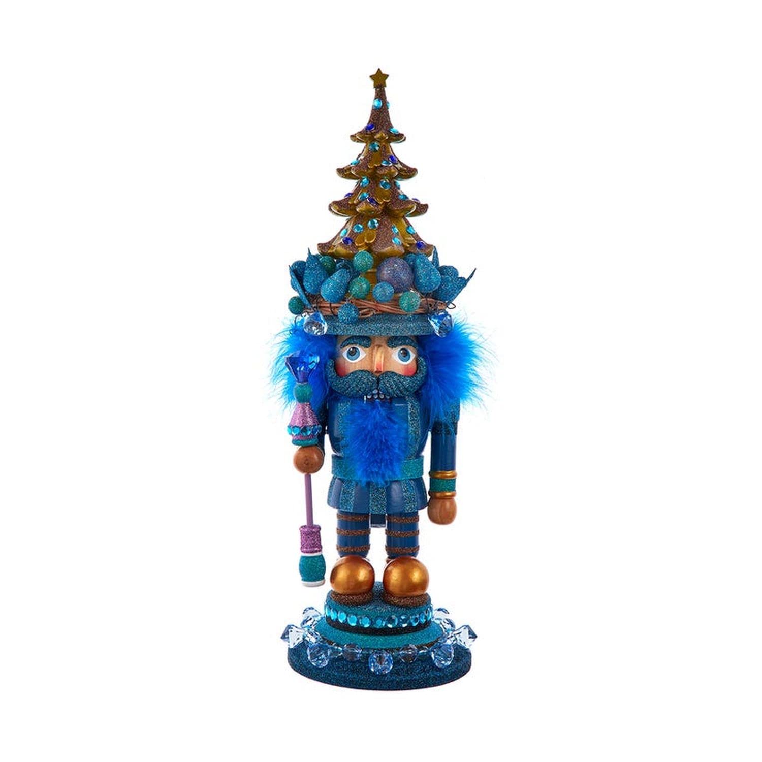 Kurt Adler 18-Inch Hollywood Blue with Tree Nutcracker