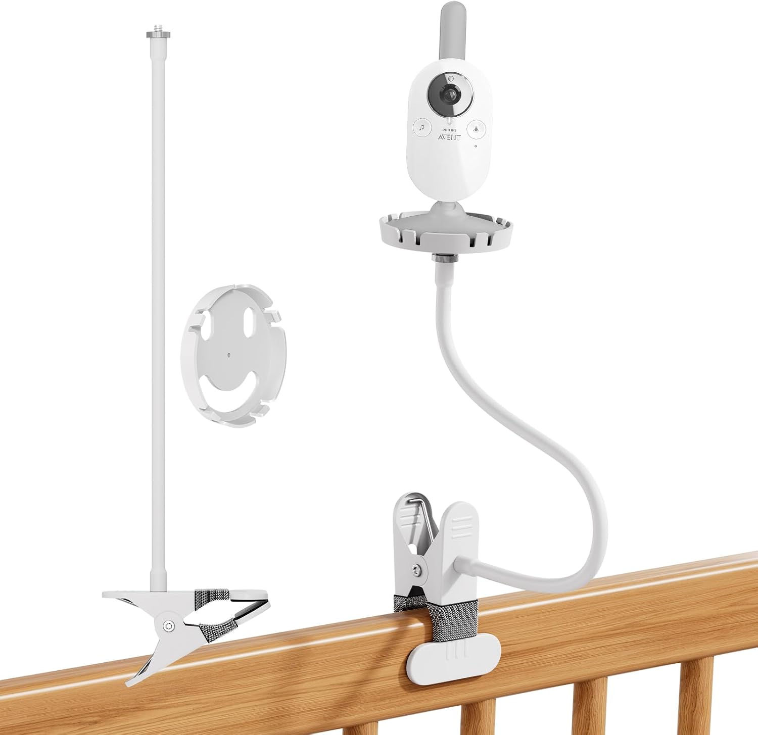 Baby Monitor Holder for Philips Avent Baby Monitor SCD833/26,SCD843/26,SCD845/26,SCD630/26,625,620,Flexible Clip Holder for Philips Avent Video Babyphone Camera Mount Stand
