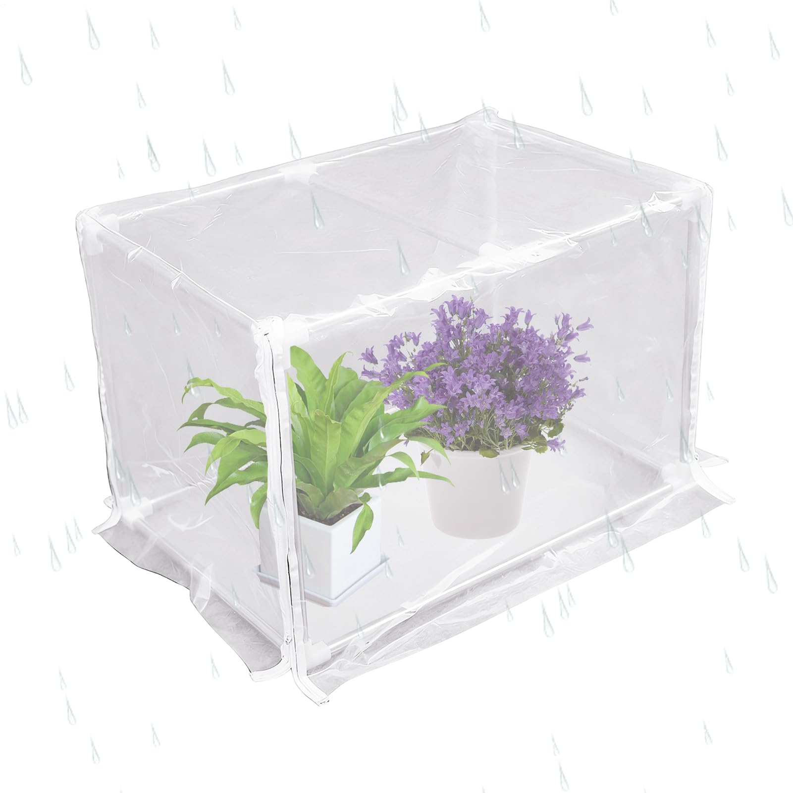 Serra di Piccole Dimensioni per Interni, 60 cm x 30 cm x 30 Tenda Trasparente, Serra da Tavolo Trasparente, Per Il Giardinaggio E La Coltivazione Su Tavolo, Balcone, Giardino, Patio, Inverno, Fiori