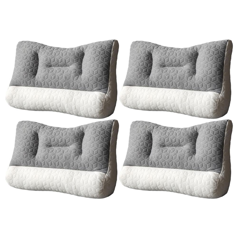 Almohadas, Almohada ortopédica for la apnea del sueño for un Profundo. Soporte Cervical ergonómico for una Mejor Calidad(Blanc,2pcs)