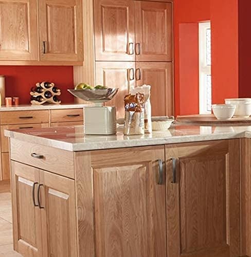 Miniatura 10 de Aibote Hoja de chapa de madera de roble rojo natural, 7 x 99 pulgadas, hojas de restauración de 10 mil (tapa blanda) para gabinetes de exhibición de